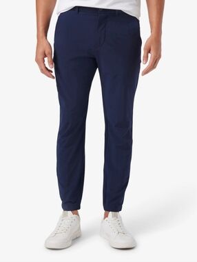 Mizzen+Main Helmsman Slim Joggers Blue 30W Golf Performance Pants Stretch Travel